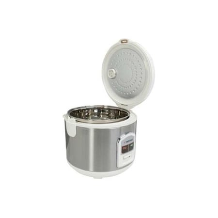 Tatung Tatung TRC-8BD1 8 Cups Rice Cooker with Stainless Steel Inner Pot; White Stainless Steel TRC-8BD1